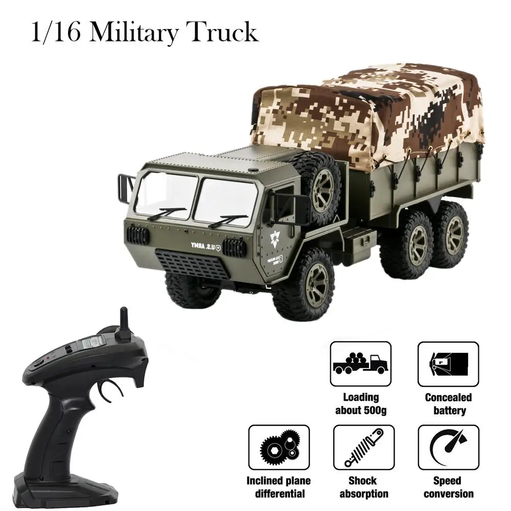 1:16 2 4G шестиколесный пикап армейская военная модель грузовика с палаткой