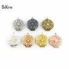 BoYuTe (10 шт.лот) 27 мм филигранный кулон круглый кулон с фото, металлический латунный винтажный ювелирный кулон