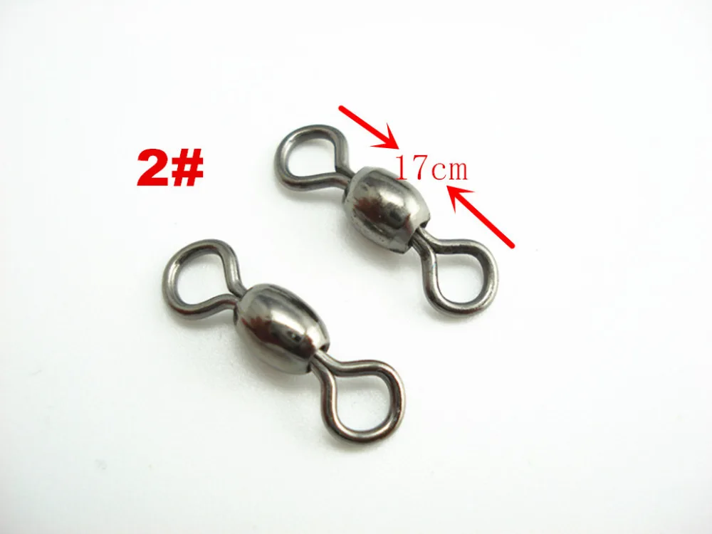 

100Pcs*2# CRANE SWIVEL Copper Fishing Lure swivels Brass Barrel Swivel Fishing Tackle Ocean Rock Fishing