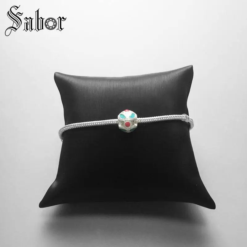jewellery DIY Beads Green &amp Red Ethnic 2020 silver colour jewelry Gift Women Men Boy Girl Fit Bracelets Necklace Choker mens | Украшения