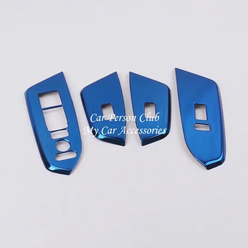 Interior Door Window Lift Switch Armrest Panel three Color Stainless Steel trims 4pcs For Honda CRV 5TH LHD 2017 2018 2019 2020 |