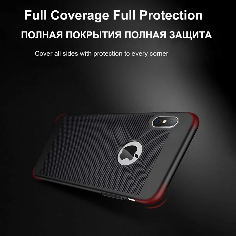 Роскошный дышащий телефонный чехол для iPhone X 7 6 s Ультратонкий Жесткий Чехол из