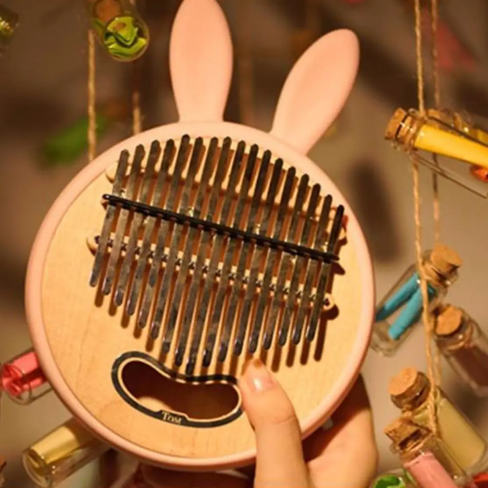 Новейшая клавиатура Kalimba Mbira с 17 клавишами для пальцев пианино милый мультяшный
