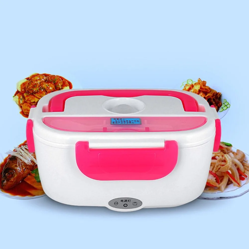 Hot Rice Cooker 12V Mini Electric Car Heat Insulation Thermo Lunch Box Charging Multi Functional Plug Plastic Seal Cutlery | Бытовая