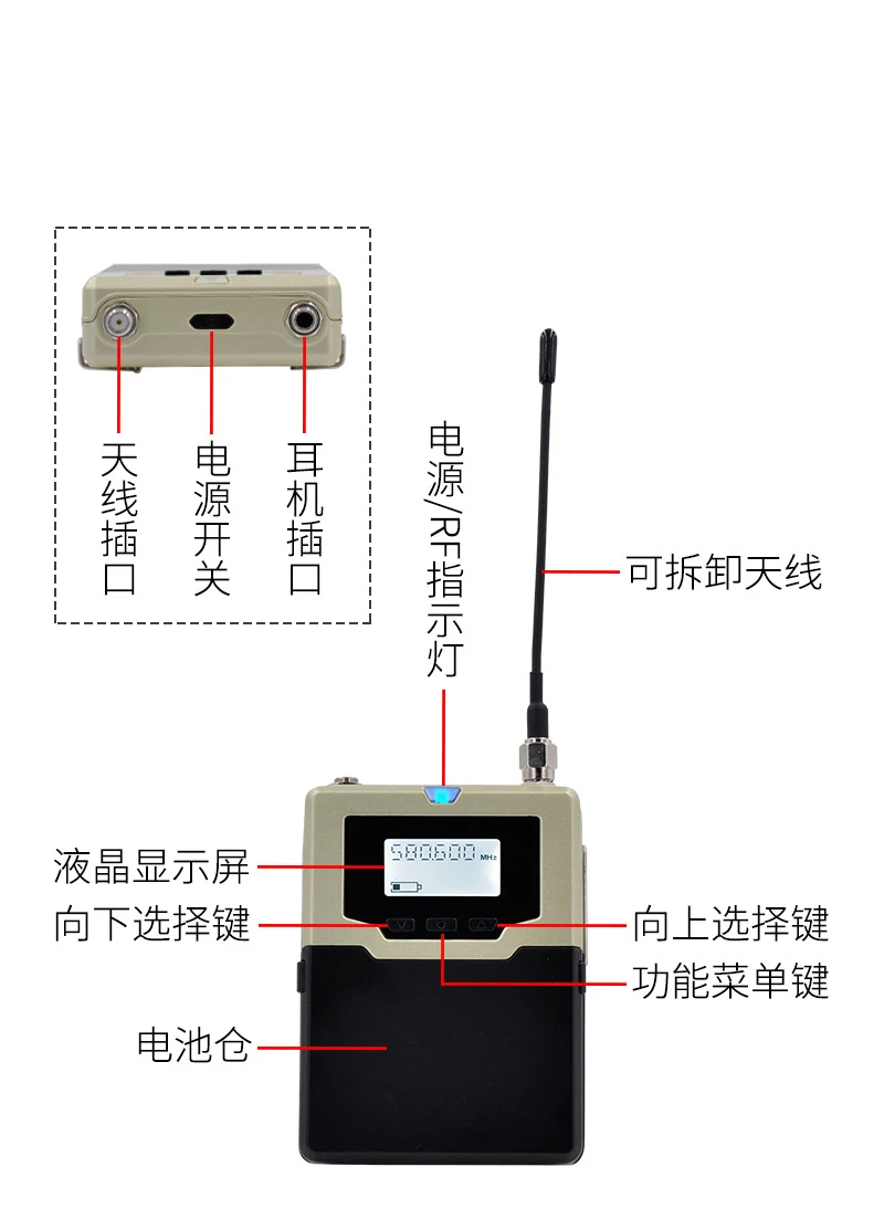UK-9400 UHF стерео Беспроводная система монитора 572-603 MHZ профессиональная цифровая сценическая система внутриканального монитора