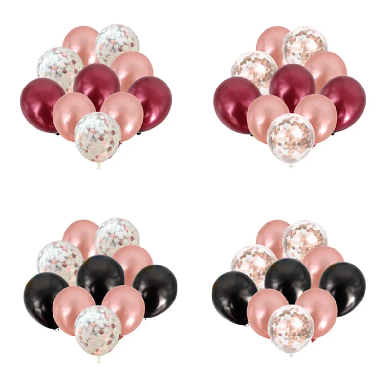 Rose Gold Confetti Latex Balloons Sets Bridal/Baby Shower DIY Love Wedding Decoration Birthday Party Supplies Globos Kids Toys | Дом и сад