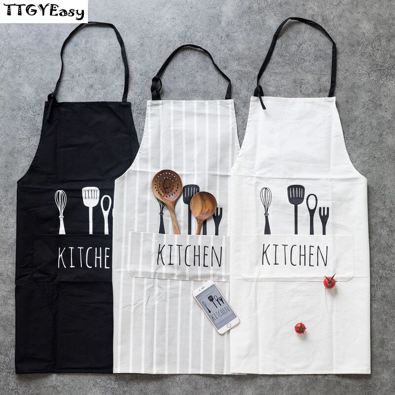 Фартук для барбекю женщин рабочая японская кухонная утварь с рисунком ложки
