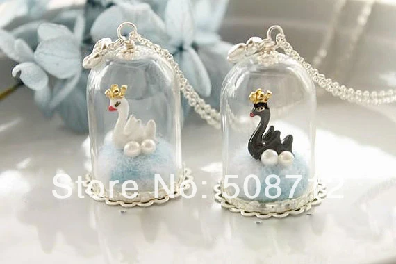 30 комплектов 25x38mm большие колокольчик из прозрачного стекла с серебряным