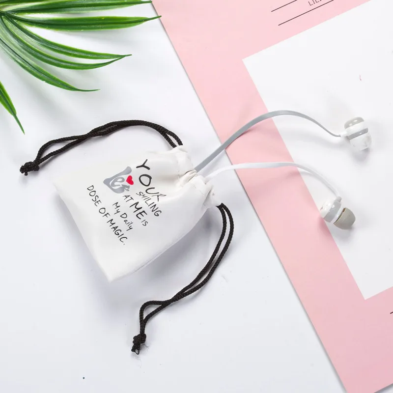 Проводные Мультяшные наушники с сердечком 3 5 мм чехлом для наушников коробка