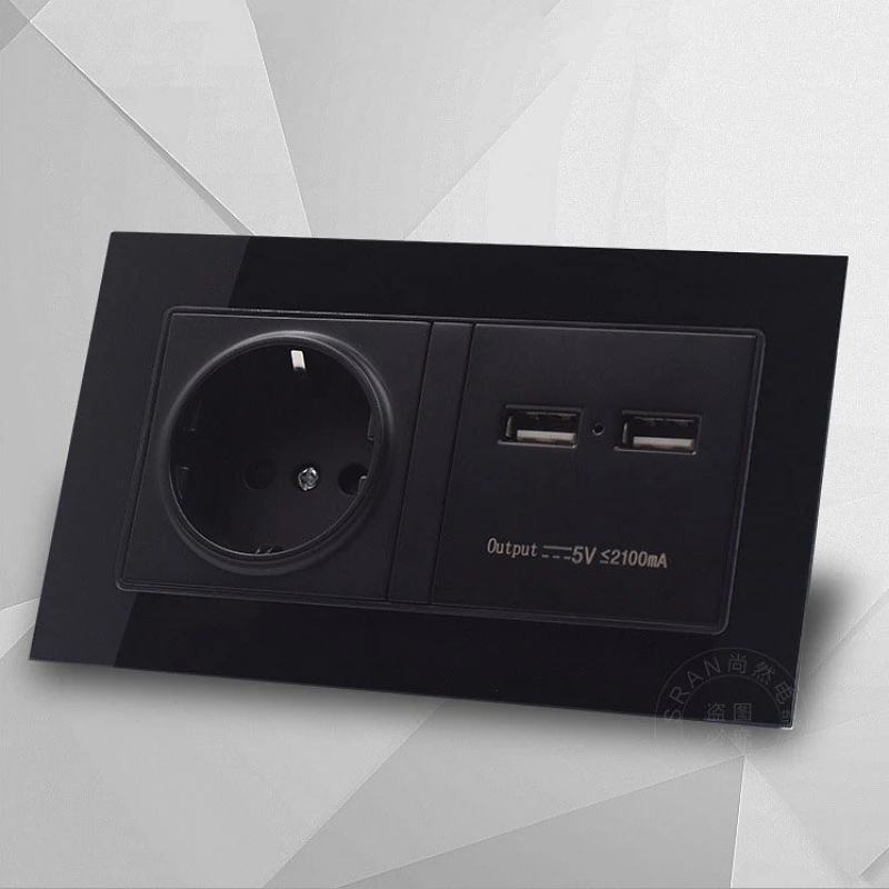 Розетка стандарта ЕС розетка с двойным USB портом для интеллектуального зарядного