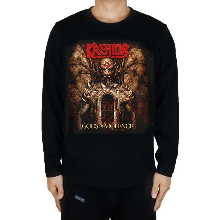 12 14 вариантов Kreator в роковом стиле 3D мозг череп рубашка фитнес тяжелый рок heavy Metal хлопковая футболка с длинным рукавом в стиле «панк», футболка - Цвет: 12