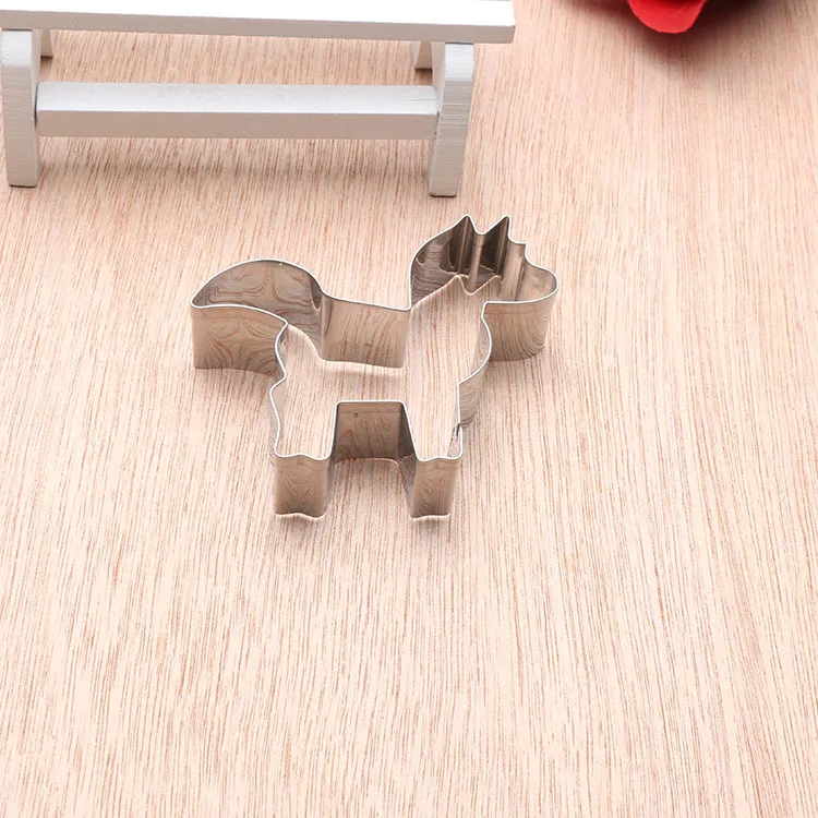 Резак для печенья из нержавеющей стали персикового цвета в виде пони форма
