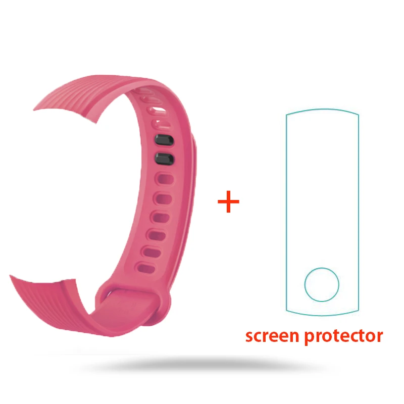 Ремешок для huawei Honor Band 3 несколько цветов браслет сменный дополнительно красивый стильный - Цвет: screen protector