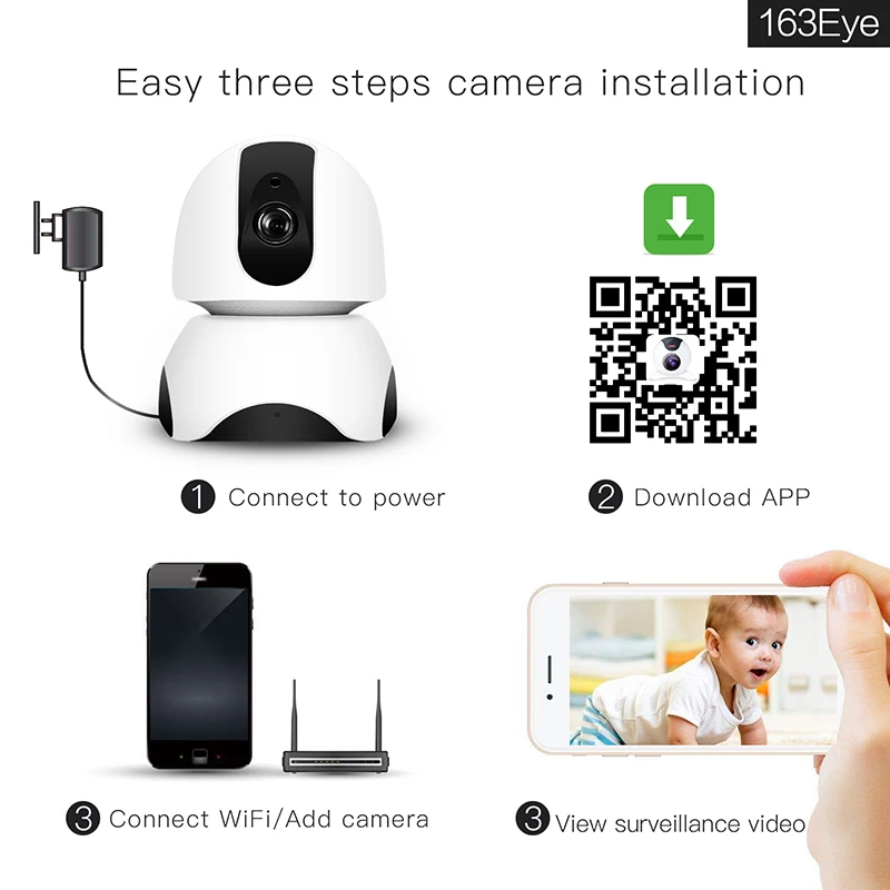 IP видеокамера с датчиком движения 1080P Wi Fi|Камеры видеонаблюдения| |