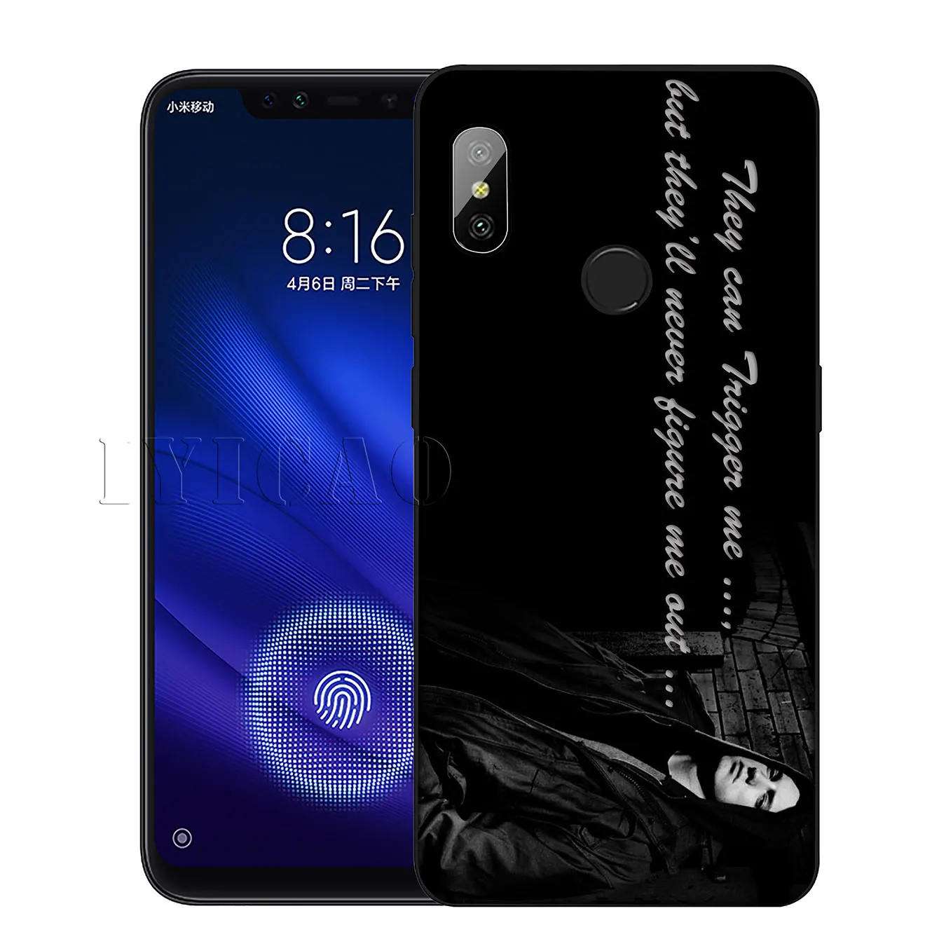 IYICAO Signed Hip Hop Rapper Eminem Silicone Soft Case for Xiaomi Redmi 6A 5A Note 7 4 4X 5 Plus 6 Pro Black TPU Cover |