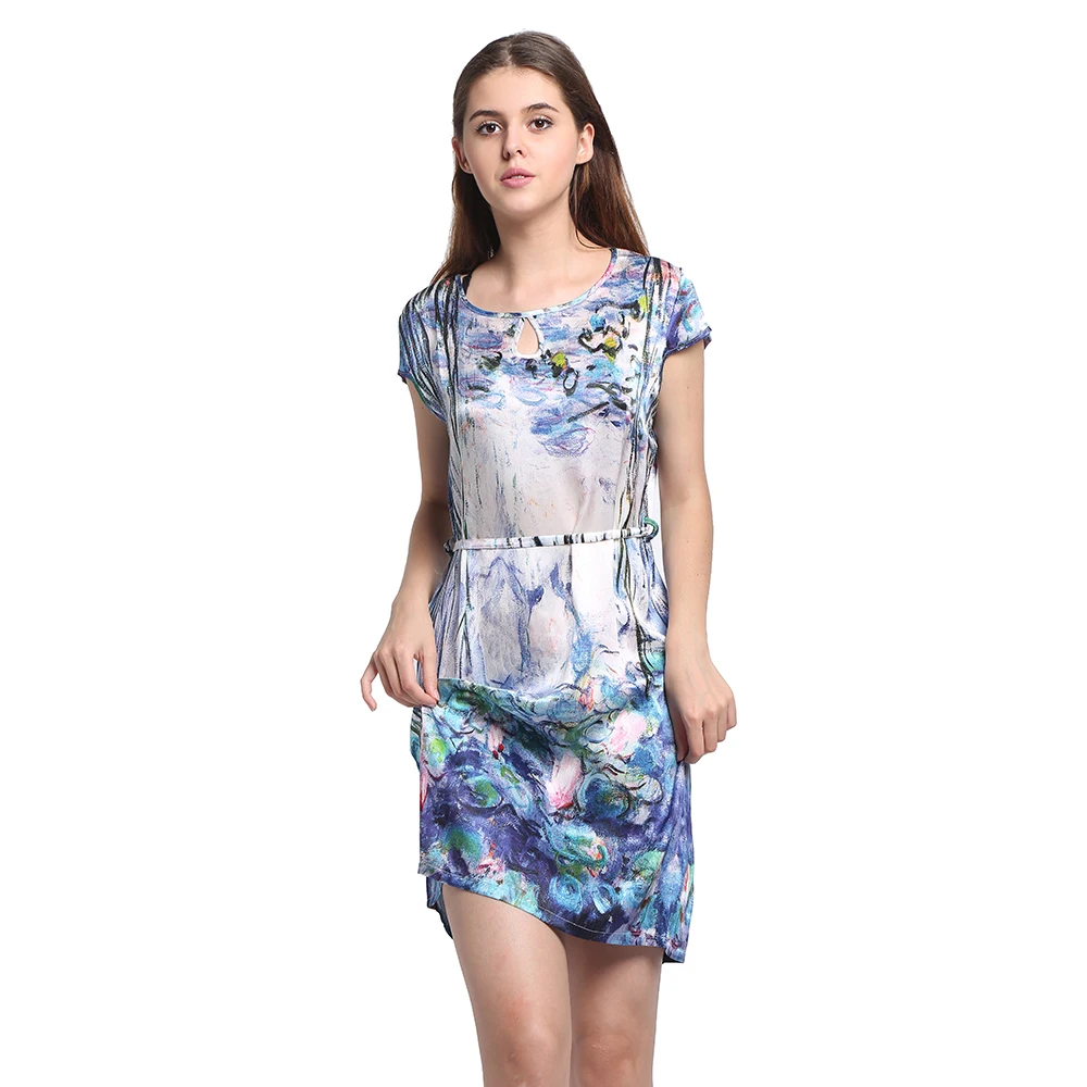 100% шелковое атласное прямое платье женские летние платья из чистого шелка