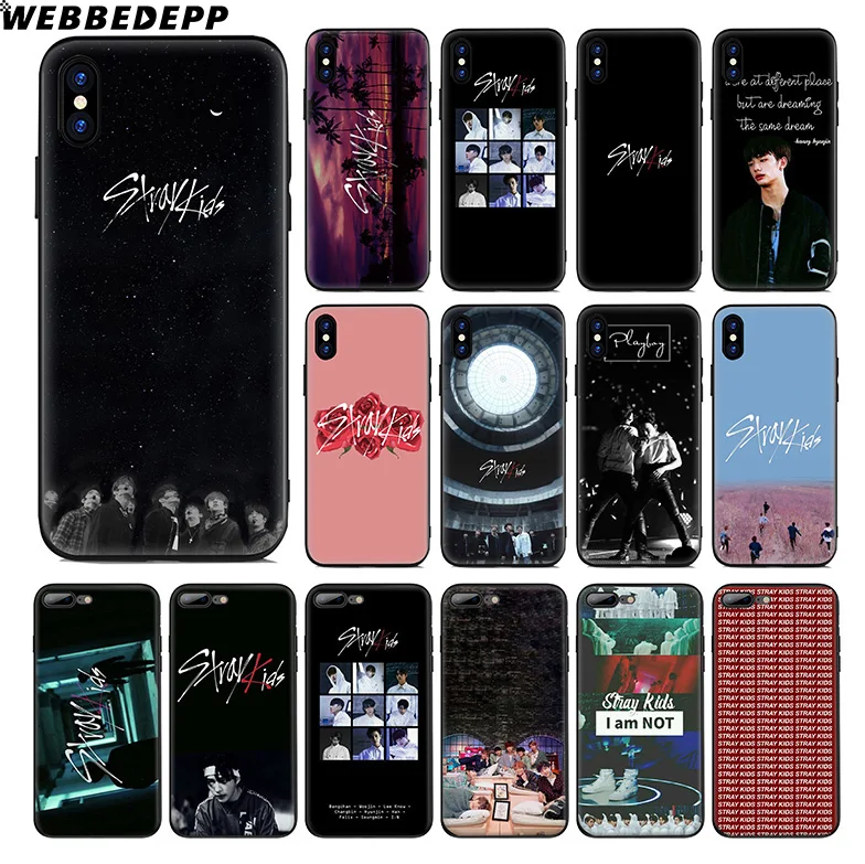 WEBBEDEPP Stray Kids K pop Soft Silicone Case for Apple iPhone 11 Pro Xr Xs Max X or 10 8 7 6 6S Plus 5 5S SE TPU |