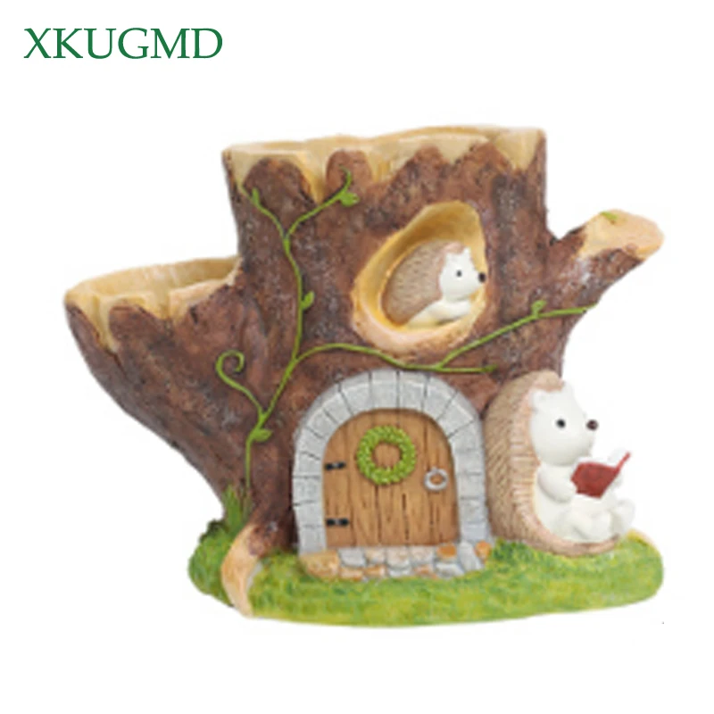 Цветочный горшок с изображением животного из мультфильма лес идиллический милый