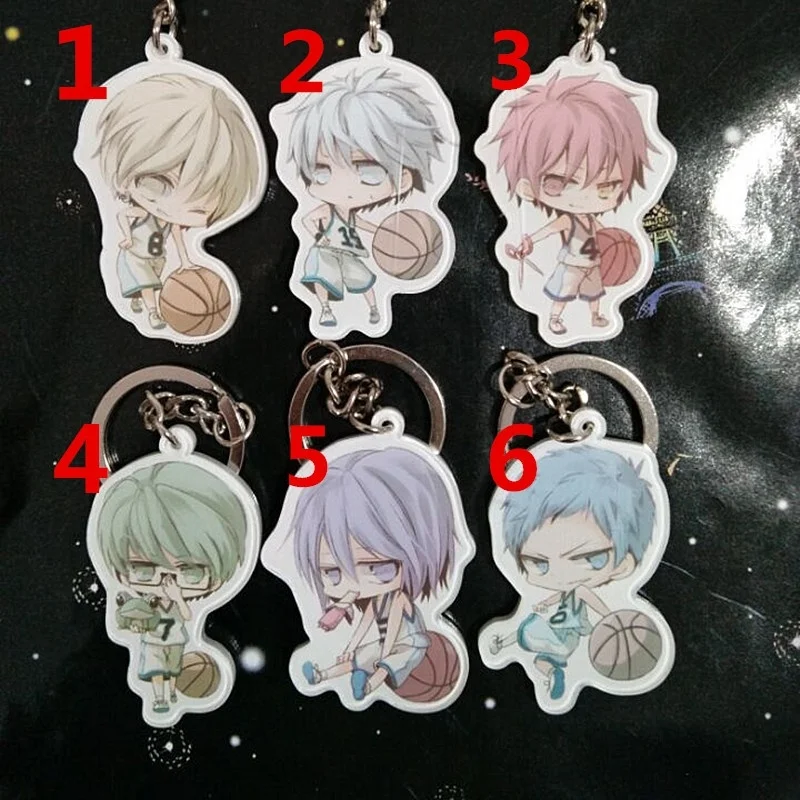 Аниме Kuroko no подвеска в виде корзины акриловая брелок Tetsuya Kagami Taiga Hyuga Junpei Фигурки