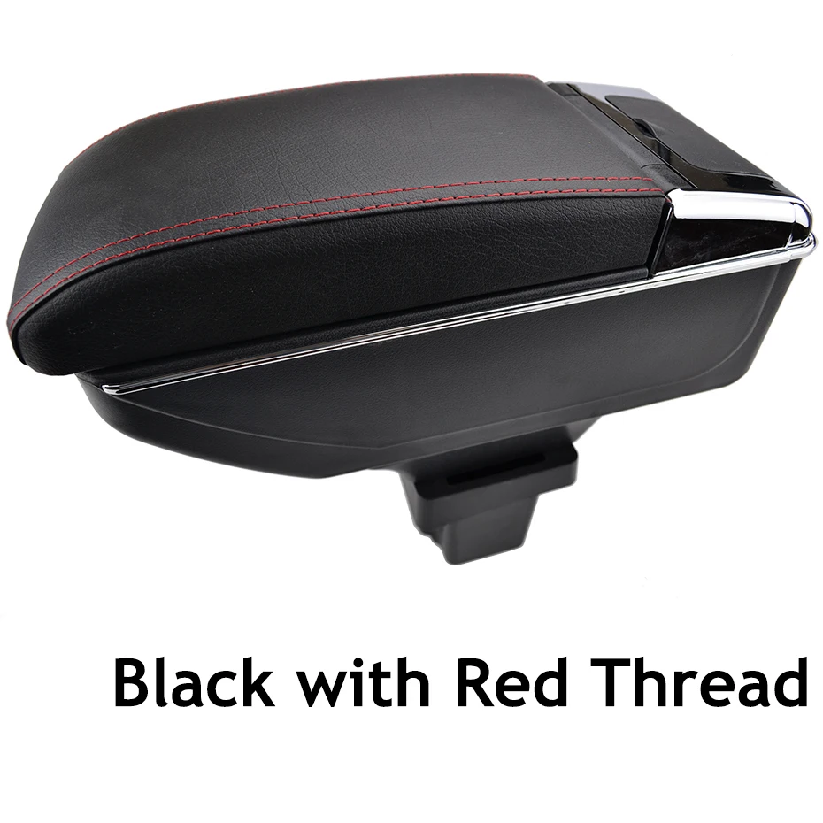 Red Thread Двухслойный подлокотник для Chevrolet Trax трекер модель Holden Trax центральная консоль коробка для хранения кожаный подлокотник 2013 - Название цвета: Red Thread