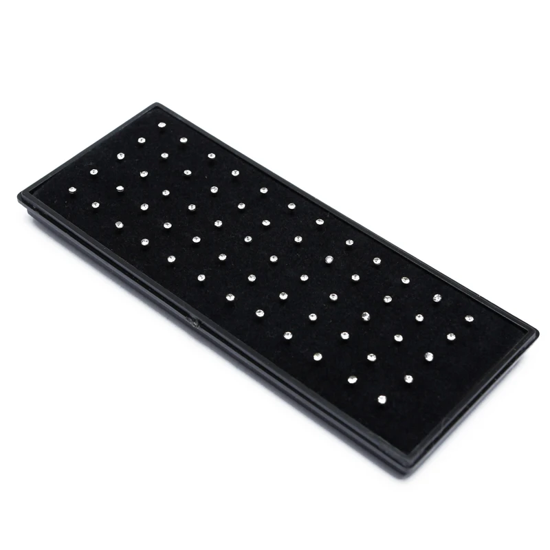 

Rhinestone Crystal Stainless Steel Nose Jewelry Straight Stud Bar Piercing Nose Ring Septum Piercing Nostril 60pcs/box