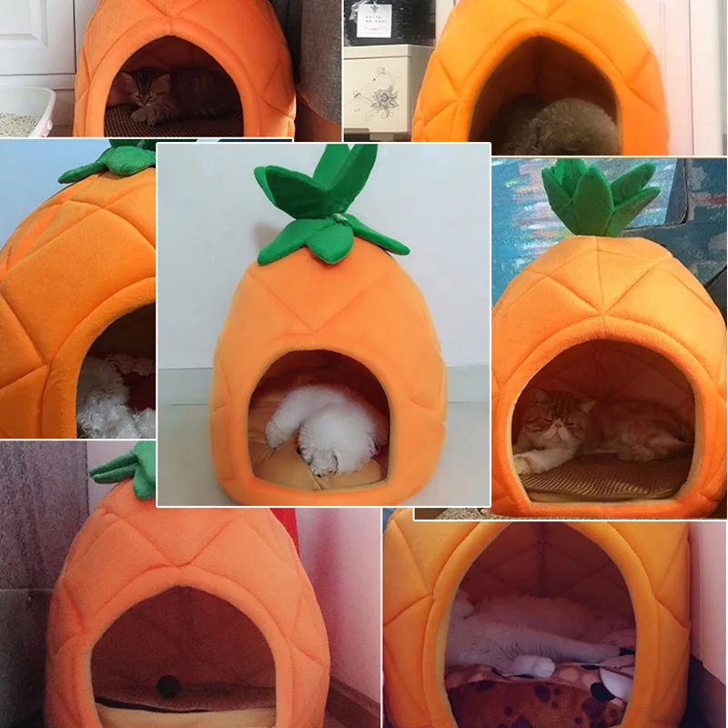 HEYPET кошка кровать домик для кошек коврик кровать собаки для маленьких собак и кошек зимние теплые креативные питомник складной домик для собак, кошек поставки