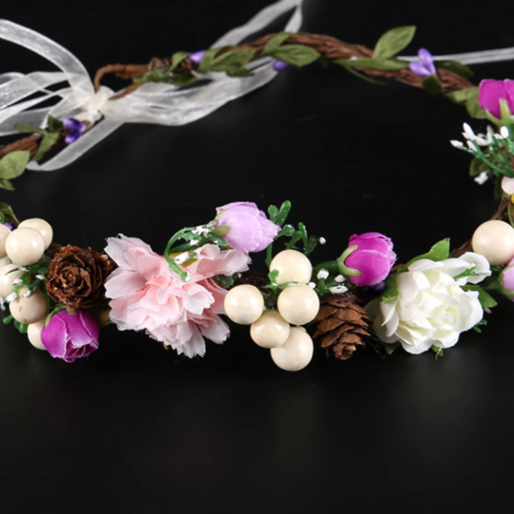 1 шт. Свадебная повязка на голову с имитацией цветов головной убор венок для волос
