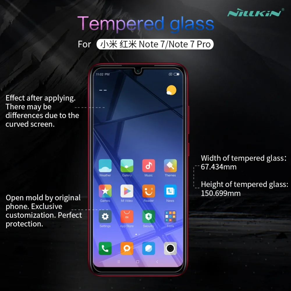 Nillkin 0,33 мм 9H Защита экрана для Xiaomi Redmi Note 7 стекло на Note 7 Pro защитная пленка из закаленного стекла для Redmi 7 Note7