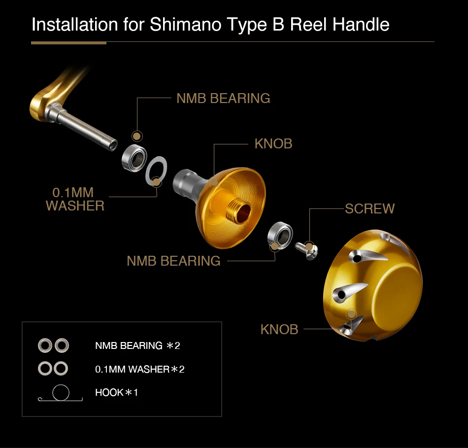 Piscifun 41 мм катушка ручка для Shimano B Stella Biomaster зарегься Twin Мощность SW Мощность ручка