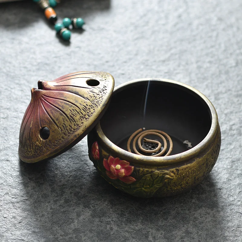 Посмотреть предложение Ceremic ладан горелки античный плиты лотоса держатель