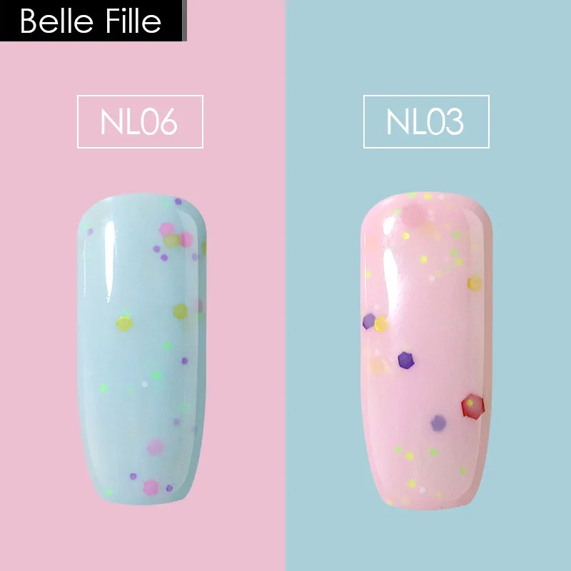 BELLE FILLE 10 мл сырный цвет 2 шт./лот УФ гель для ногтей Гель лак полировки Vernis