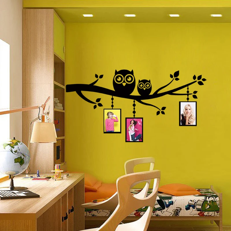 

KUCADA Creative Children's room DIY Art Wall Stickers Home Decoration Vinyl Wallpaper Owl photo frame JG1684
