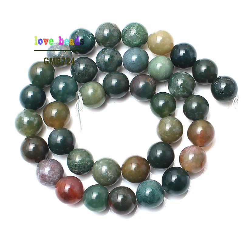 Бусины из натурального камня гладкие индийские Агаты оникс круглые бусины