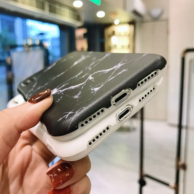 Чехол Boucho для iphone 6 6s 7 6/7/8 plus X 5 S SE силиконовый чехол 8 с гранитным краем и мраморным