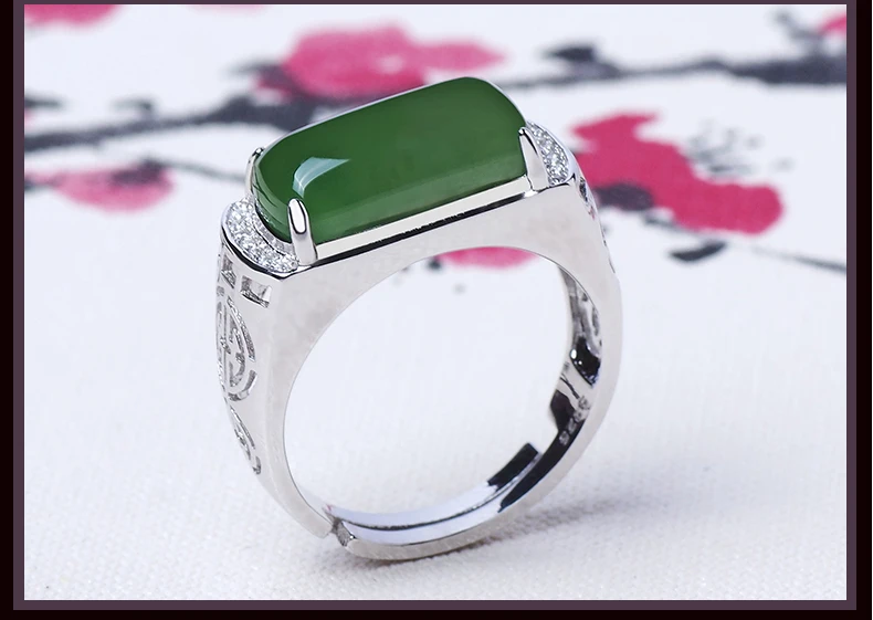 Настоящая кольца Anel кольца Anillos Hetian S925 инкрустированные натуральное мужское седло Banzhi отправить кольцо на заказ Lette отверстия