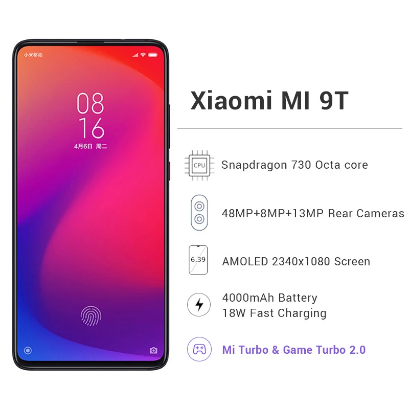Новая глобальная версия Xiaomi Mi 9T (Redmi K20) 6 ГБ 128 Гб мобильный телефон Snapdragon 730