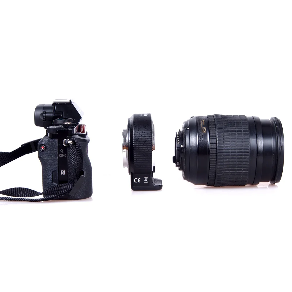 Адаптер для крепления объектива Commlite Auto Focus V4 Nikon F Sony A7R2 A7RII A6300 A7II e крепление