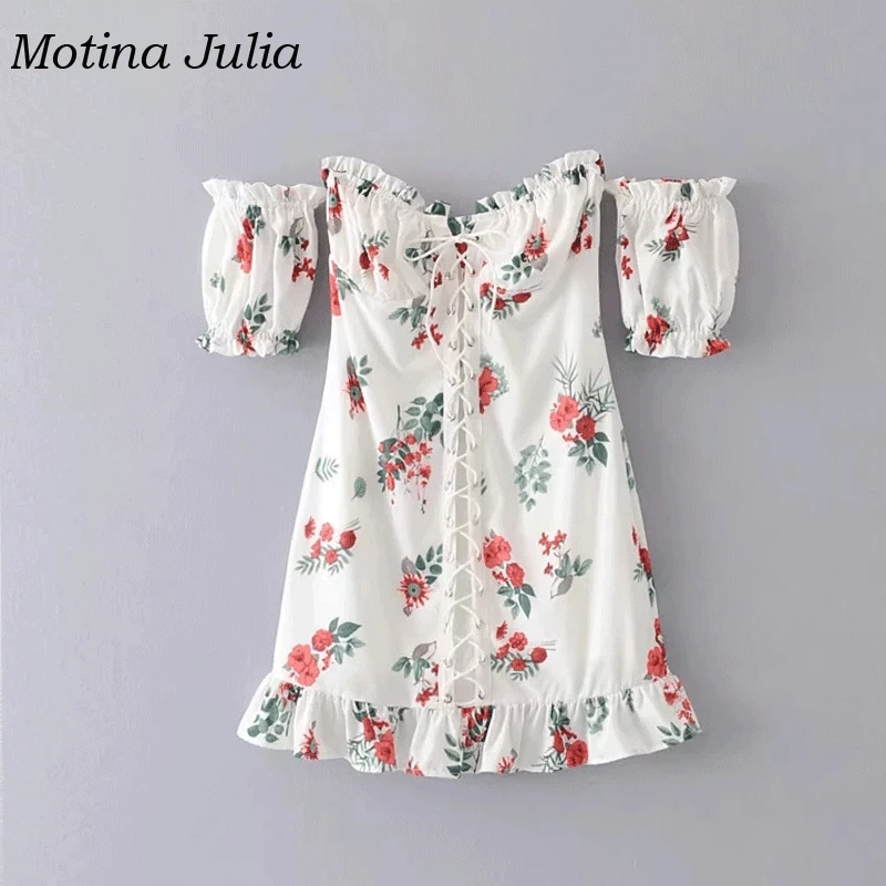 Женское мини-платье с цветочным принтом Motina Julia богемное пляжное платье