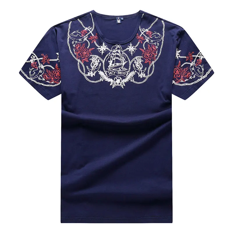 Свободная Мужская футболка размера плюс, 4XL, 5XL, 6XL, 7XL, Мужская футболка большого размера, летняя повседневная футболка большого размера с круглым вырезом, homme, новинка - Цвет: royal blue