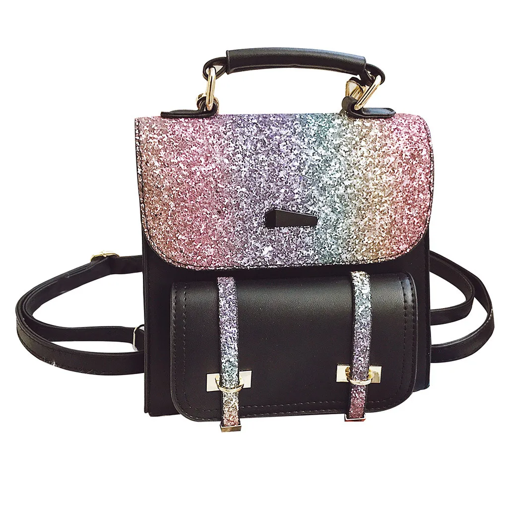 Multicolor Модные сумки для женщин, рюкзак для улицы с блестками, красочные рюкзаки, дорожная сумка, школьная посылка, сумки, bolso mochila# BY35 - Цвет: Multicolor