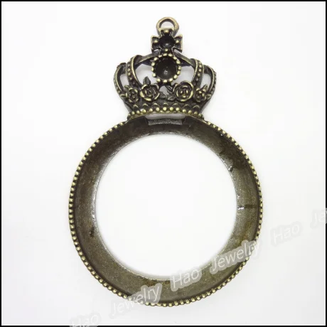 20 шт. винтажные подвески в виде короны античные бронзовые из цинкового сплава для