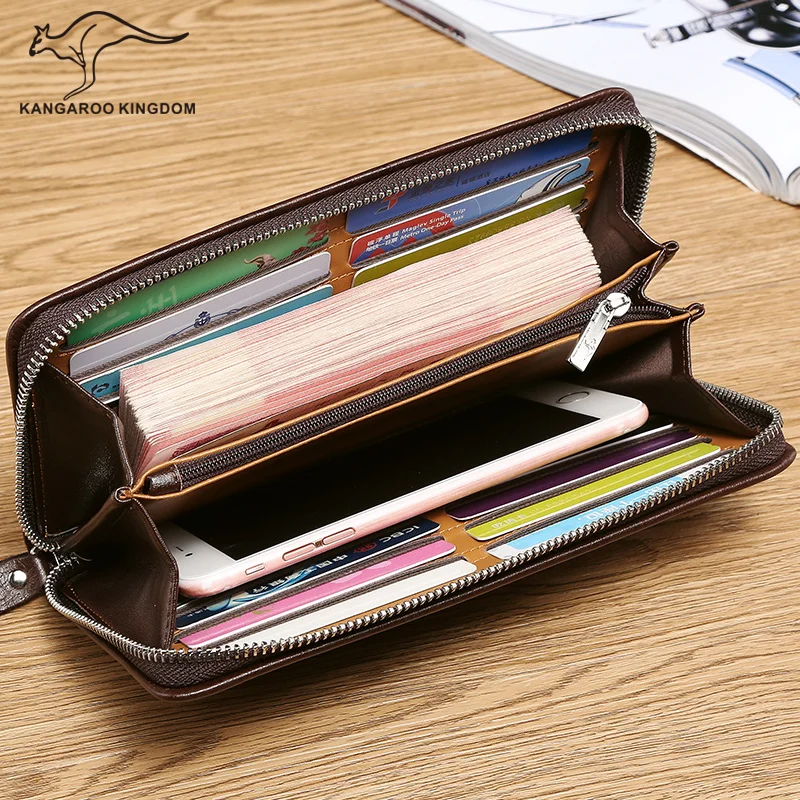 Кенгуру Королевство известный бренд модные мужские кошельки Длинные из