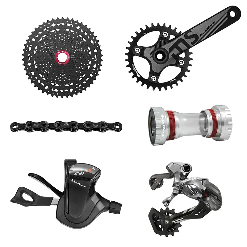 Sunrace 12 Speed CSMZ80 11-50T Bicycle Groupset Mtb Bike Cassette Shifter Rear Derailleur 110L Chain 36T Crankset Bottom Bracket |