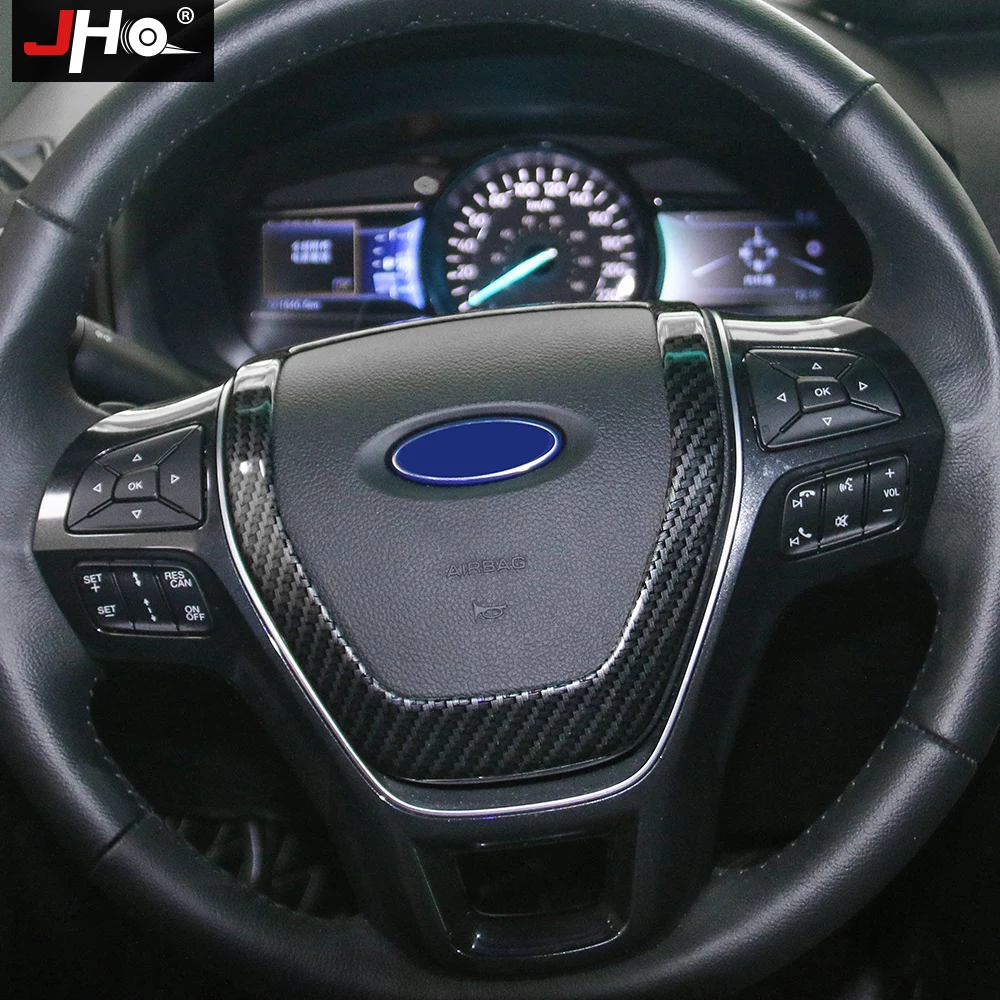 JHO ABS углеродного волокна зерна крышка Накладка для Ford Explorer 2011- автомобиль Стайлинг Аксессуары гарнир 2012 2013
