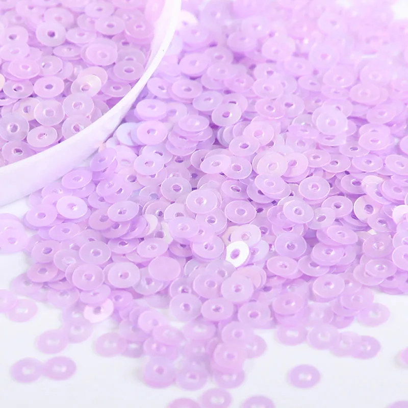 Matte Purple 10g 10 г/упак. 3 мм круглые Блестки розового, голубого, фиолетового, желтого цвета, 6 цветов, блестки, пайетки, ручная работа, шитье, свадебные конфетти, аксессуары - Цвет: Matte Purple 10g