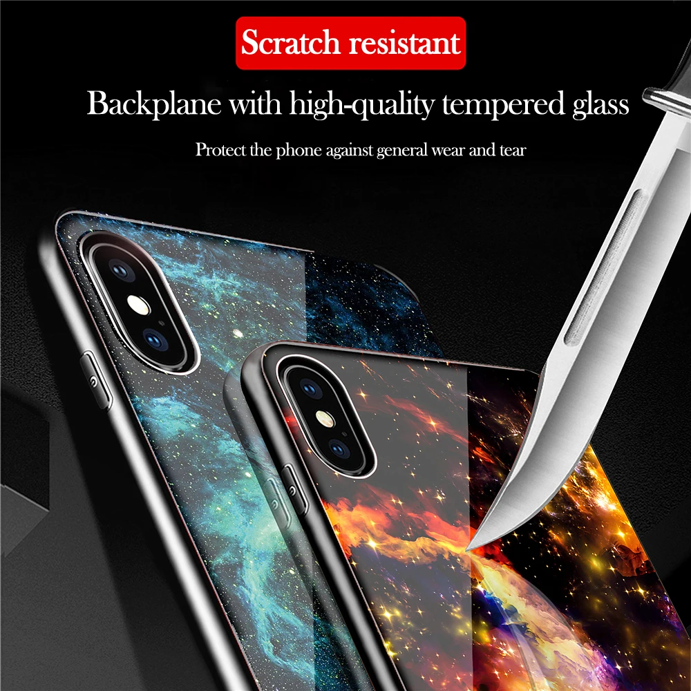 Телефоны Чехол для IPhone X 10 Дело Мягкие TPU + ультра тонкий прозрачный Стекло задняя