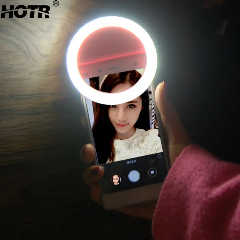 Светящаяся вспышка для селфи светодиодная яркий заполняющий свет зажим