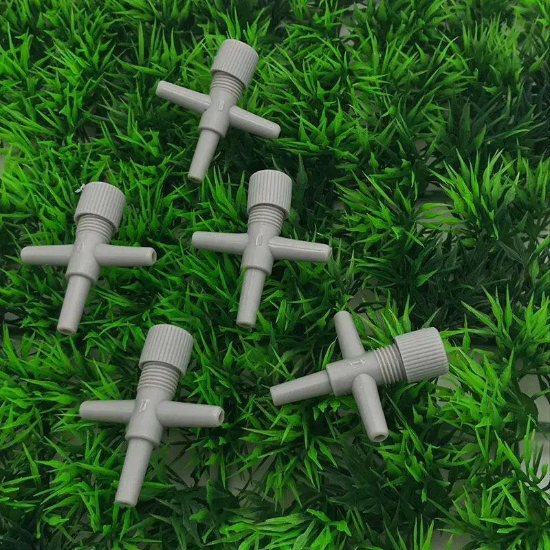 Grey three ways 2 3 способа аквариума соединитель для пневмонасоса регулирующий клапан Воздушный трубопровод для аквариума 5 шт./партия аквариум воздушный клапан управления - Цвет: Grey three ways