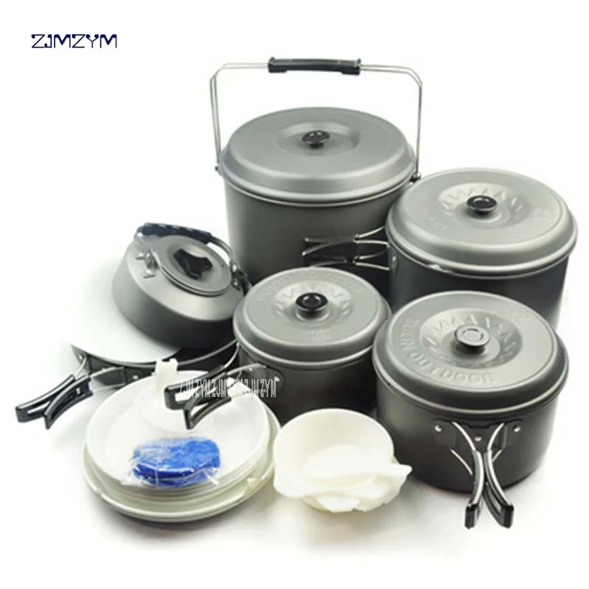 

12 Person Travel Pots Set Large Capacity Lightweight Camping Pots Bowls Outdoor Cookware Tableware Family Set pot BL200-C10 1pc