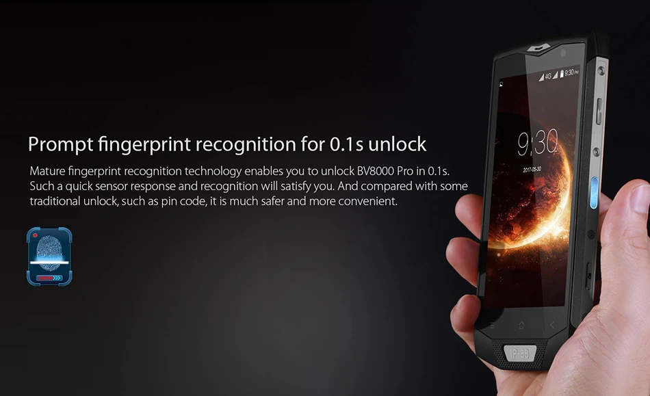 Blackview BV8000 Pro, смартфон, водонепроницаемый, IP68, 6 ГБ ОЗУ, 64 Гб ПЗУ, мобильный телефон FHD, MTK6757V, Android 7,0, 16 Мп, usb type-c кабель